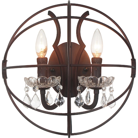Cwi Lighting Campechia 2 Light Wall Sconce With Brown Finish 5465W14DB-2